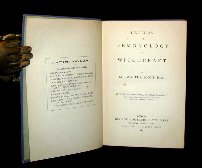 1884 Rare Edition - Demonology & Witchcraft - WITCHES & FAIRIES by Sir Walter Scott.