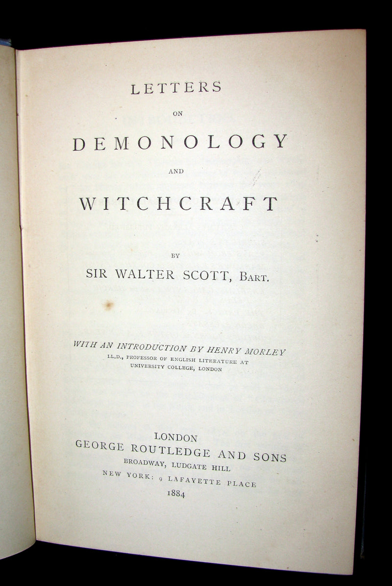 1884 Rare Edition - Demonology & Witchcraft - WITCHES & FAIRIES by Sir Walter Scott.