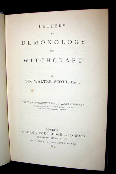 1884 Rare Edition  - Demonology & Witchcraft - WITCHES & FAIRIES by Sir Walter Scott.