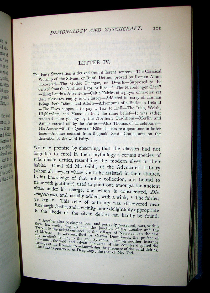 1884 Rare Edition - Demonology & Witchcraft - WITCHES & FAIRIES by Sir Walter Scott.