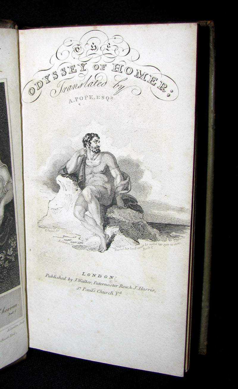 1807 Rare Book - The Odyssey of Homer -to Which is Added The Battle of the Frogs and Mice.