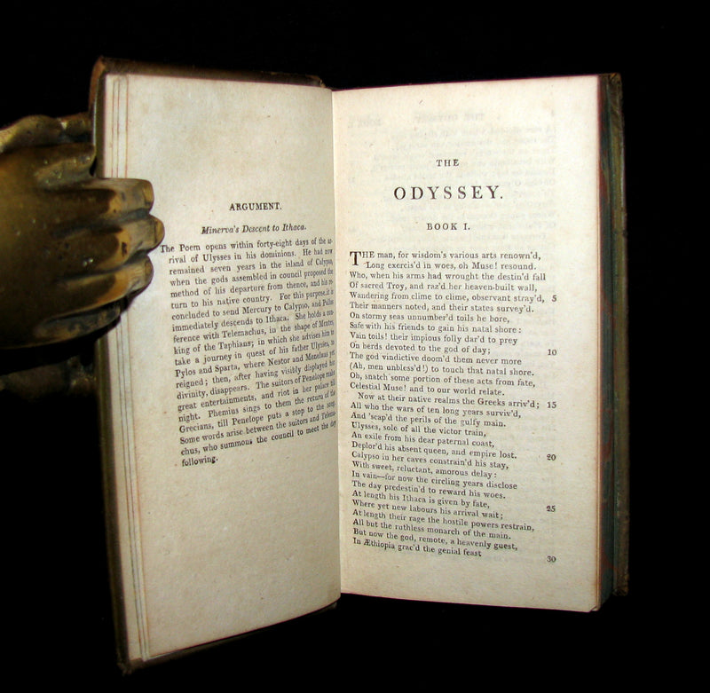 1807 Rare Book - The Odyssey of Homer -to Which is Added The Battle of the Frogs and Mice.