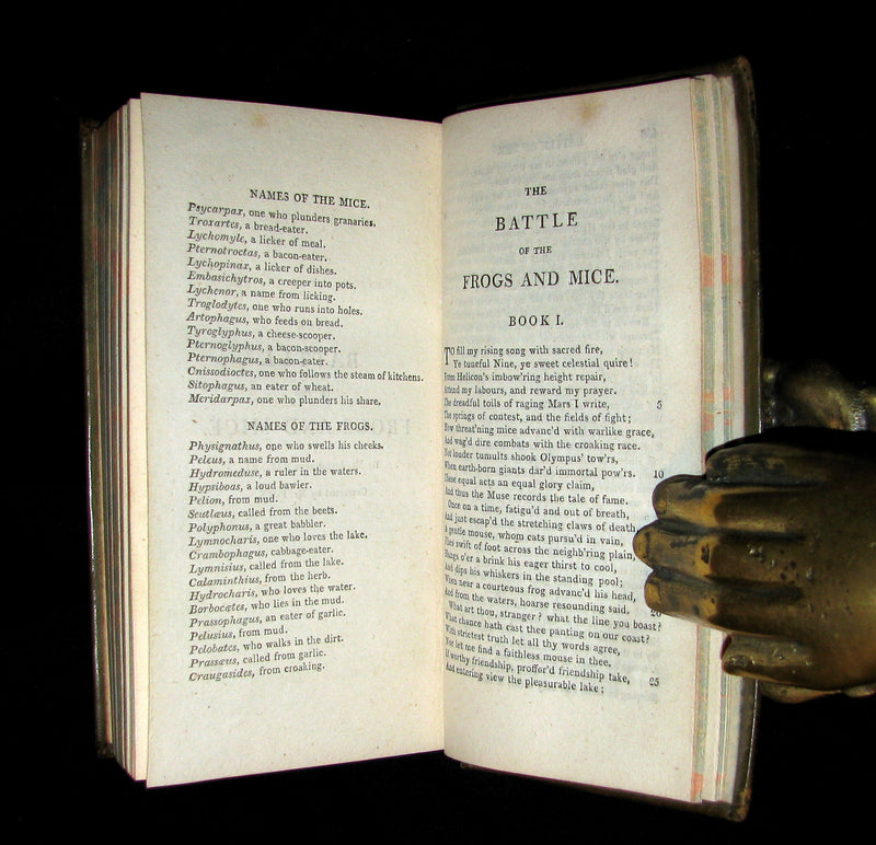 1807 Rare Book - The Odyssey of Homer -to Which is Added The Battle of the Frogs and Mice.