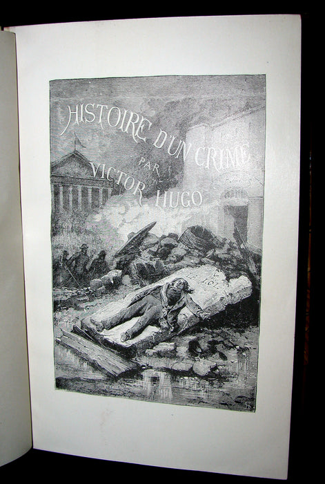 1888 Rare Victorian Book set - Victor Hugo Works - Notre-Dame, Les Miserables, etc.