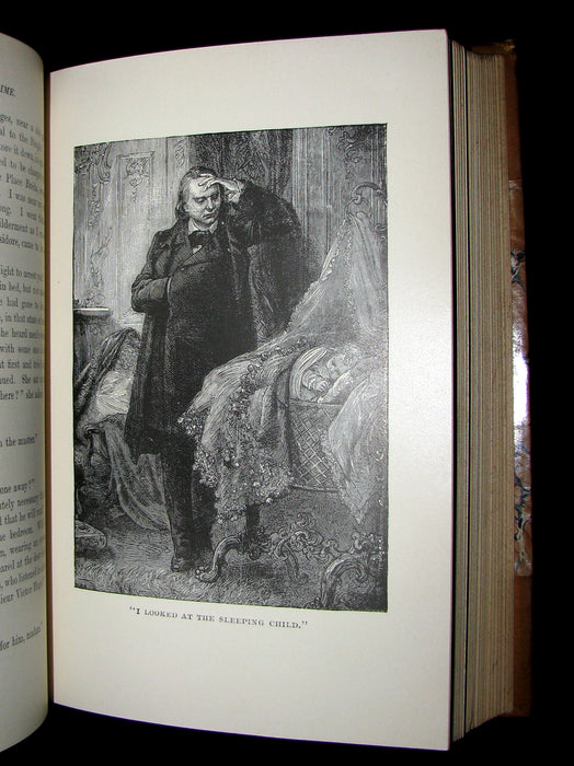 1888 Rare Victorian Book set - Victor Hugo Works - Notre-Dame, Les Miserables, etc.