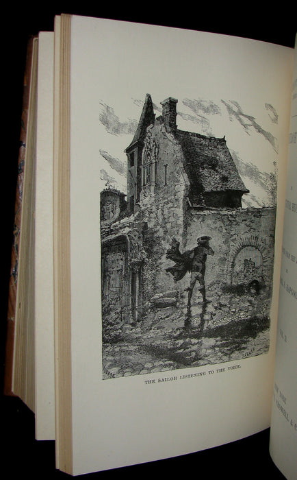 1888 Rare Victorian Book set - Victor Hugo Works - Notre-Dame, Les Miserables, etc.