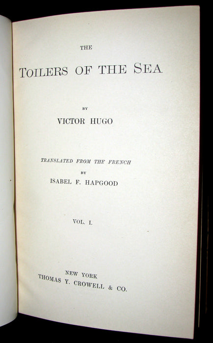 1888 Rare Victorian Book set - Victor Hugo Works - Notre-Dame, Les Miserables, etc.