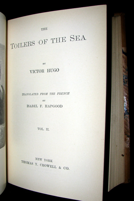 1888 Rare Victorian Book set - Victor Hugo Works - Notre-Dame, Les Miserables, etc.