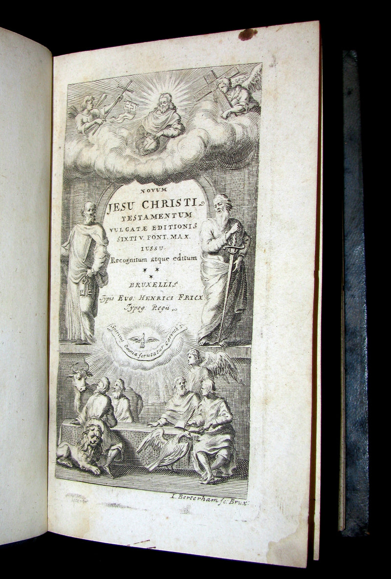 1696 Rare Latin Book - Novum Jesu Christi Testamentum - New Testament