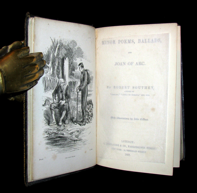 1858 Rare Victorian Book - JOAN OF ARC and Minor Poems, Ballads by Robert Southey