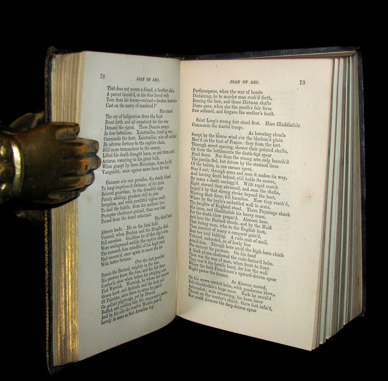 1858 Rare Victorian Book - JOAN OF ARC and Minor Poems, Ballads by Robert Southey