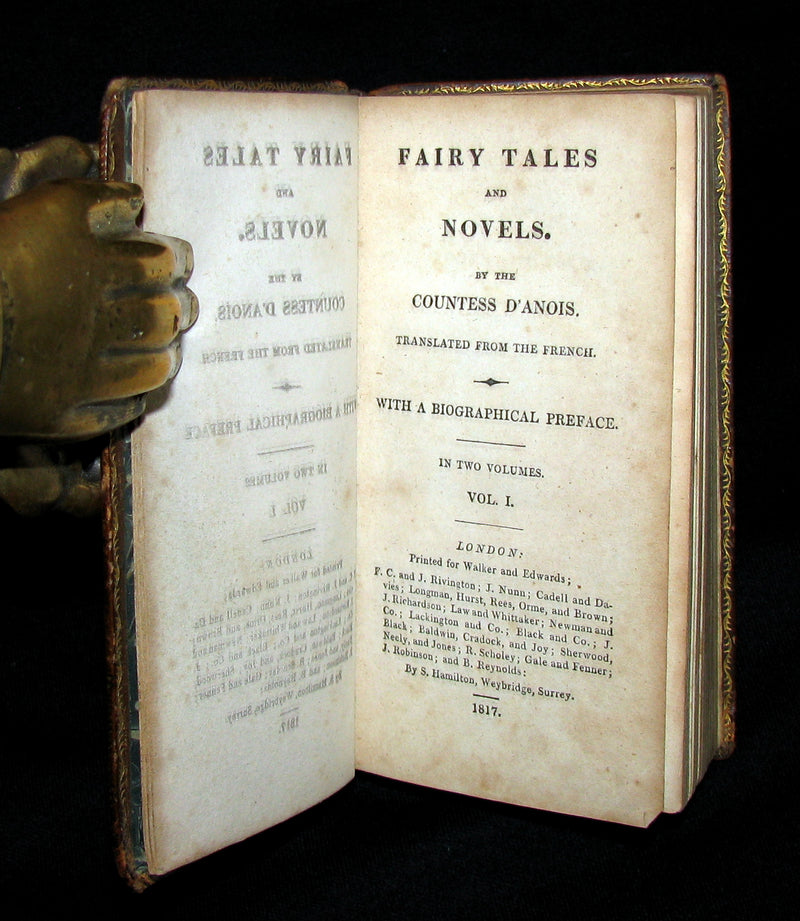 1817 Scarce Book set - FAIRY TALES and Novels by the Countess d'ANOIS.