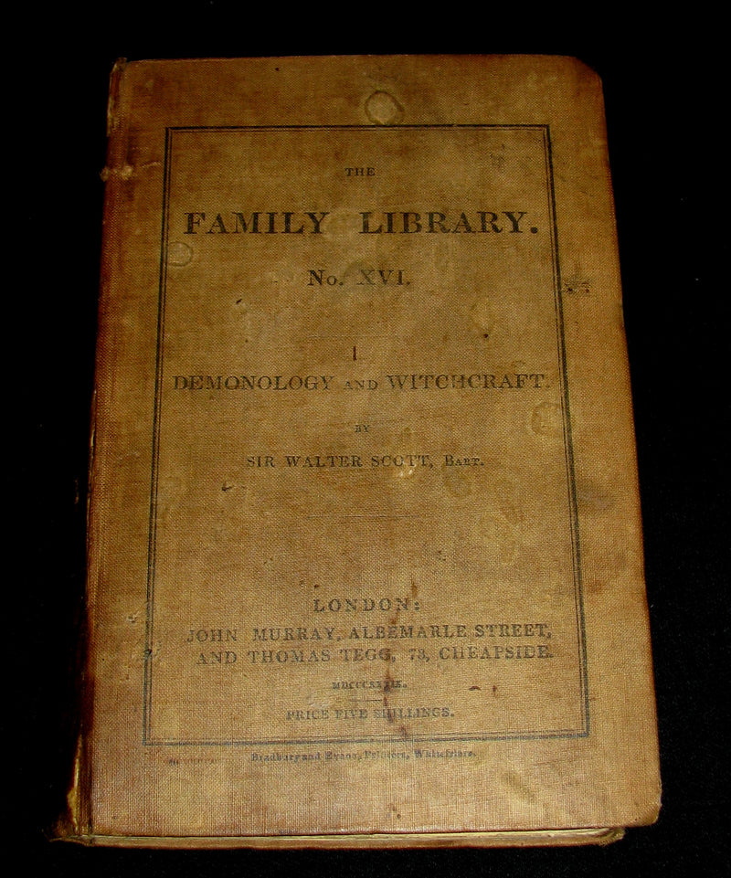 1831 Rare in Original Binding - Letters on Demonology & Witchcraft - WITCHES & FAIRIES.