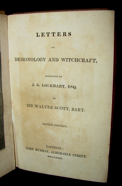1831 Rare in Original Binding - Letters on Demonology & Witchcraft - WITCHES & FAIRIES.