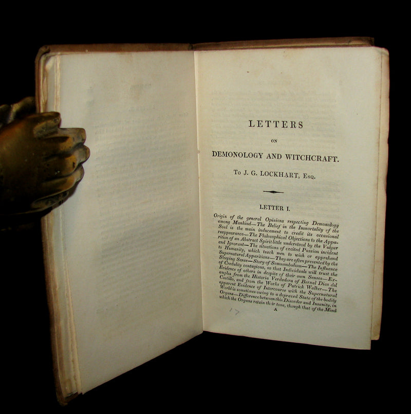 1831 Rare in Original Binding - Letters on Demonology & Witchcraft - WITCHES & FAIRIES.