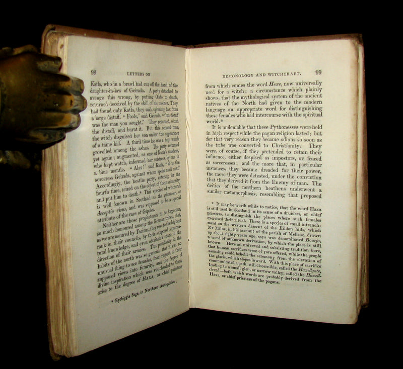 1831 Rare in Original Binding - Letters on Demonology & Witchcraft - WITCHES & FAIRIES.