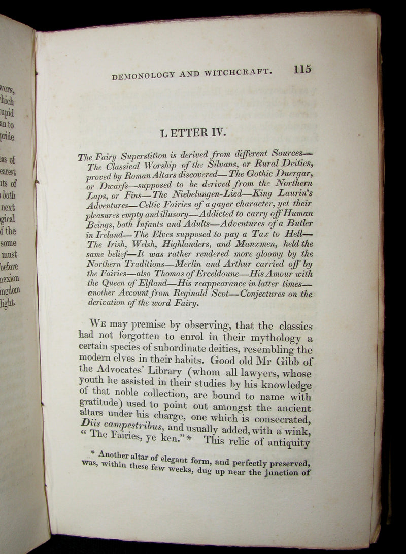 1831 Rare in Original Binding - Letters on Demonology & Witchcraft - WITCHES & FAIRIES.