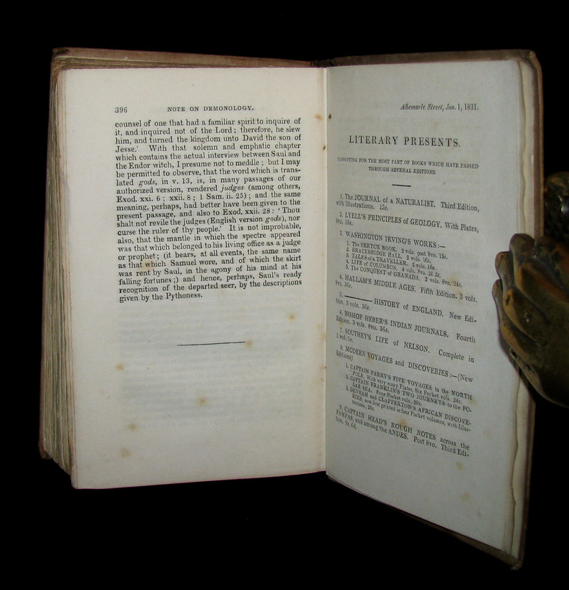1831 Rare in Original Binding - Letters on Demonology & Witchcraft - WITCHES & FAIRIES.