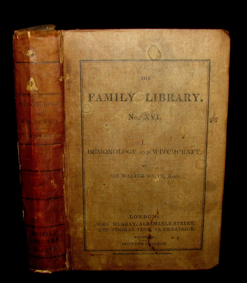 1831 Rare in Original Binding - Letters on Demonology & Witchcraft - WITCHES & FAIRIES.