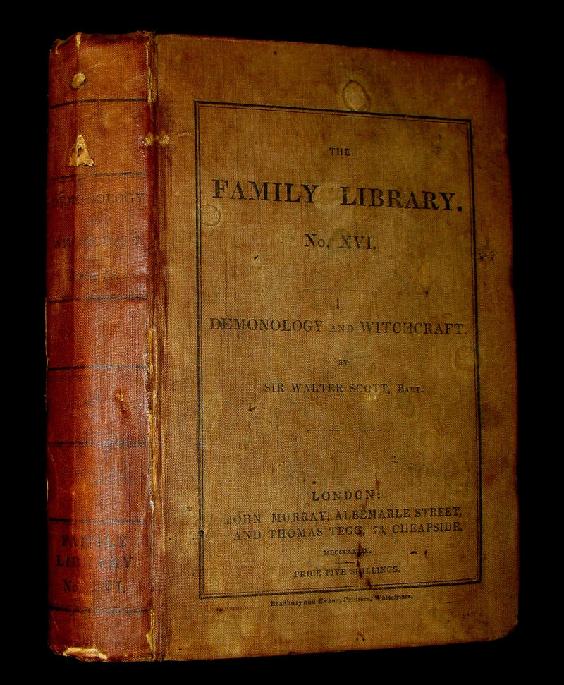 1831 Rare in Original Binding - Letters on Demonology & Witchcraft - WITCHES & FAIRIES.