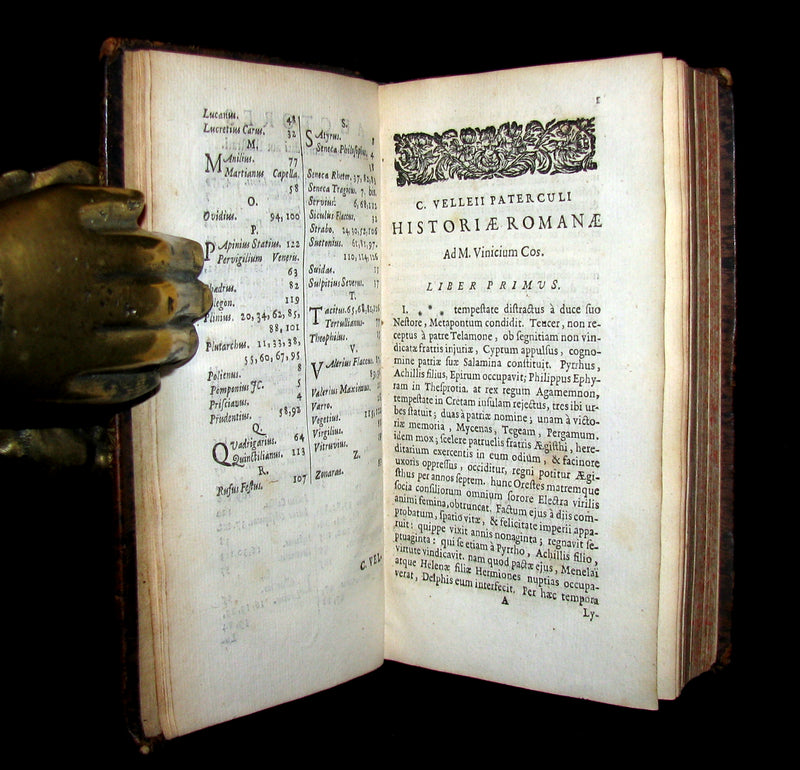 1664 Rare Latin Book - ROMAN HISTORY -  Historiae Romanae by Marcus Velleius Paterculus