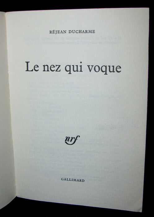 1967 First Edition French Book -  LE NEZ QUI VOQUE by Réjean Ducharme