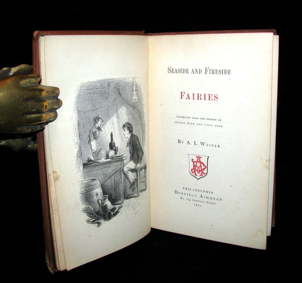 1867 Scarce Victorian Book ~ Seaside and Fireside FAIRIES by Annis Lee Wister. Illustrated.