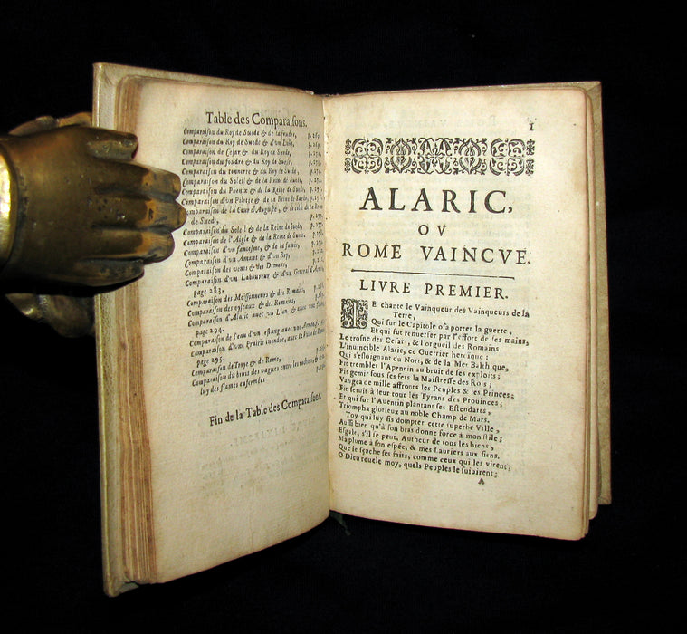 1654 Scarce French Vellum Book - ALARIC King of the Visigoths by Georges de Scudery