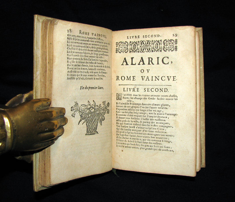 1654 Scarce French Vellum Book - ALARIC King of the Visigoths by Georges de Scudery