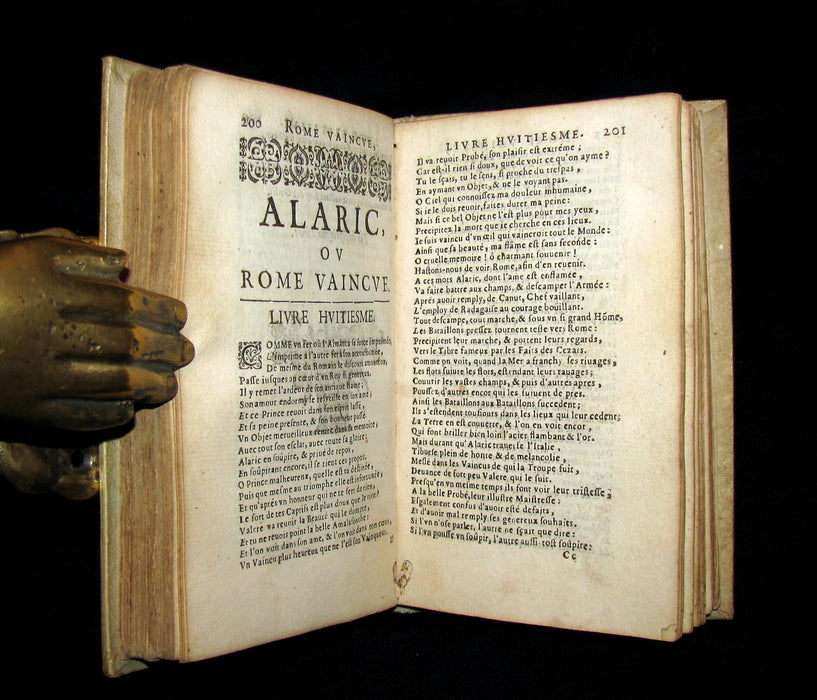 1654 Scarce French Vellum Book - ALARIC King of the Visigoths by Georges de Scudery