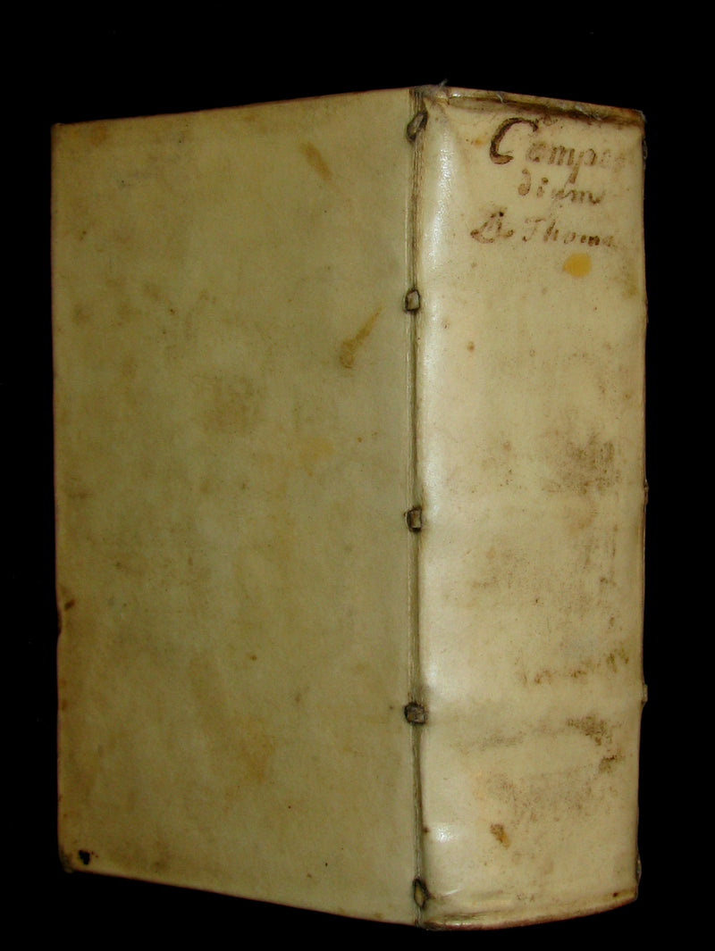 1661 Rare Vellum Book - Saint Thomas Aquinas ' Theologicae Summae Compendium.