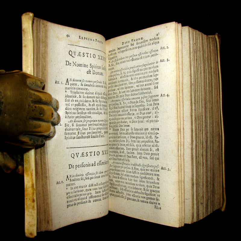 1661 Rare Vellum Book - Saint Thomas Aquinas ' Theologicae Summae Compendium.