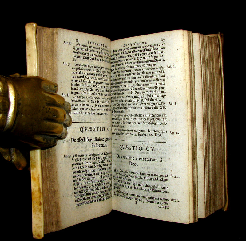 1661 Rare Vellum Book - Saint Thomas Aquinas ' Theologicae Summae Compendium.