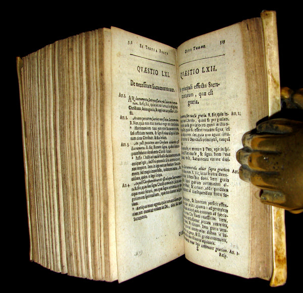 1661 Rare Vellum Book - Saint Thomas Aquinas ' Theologicae Summae Compendium.