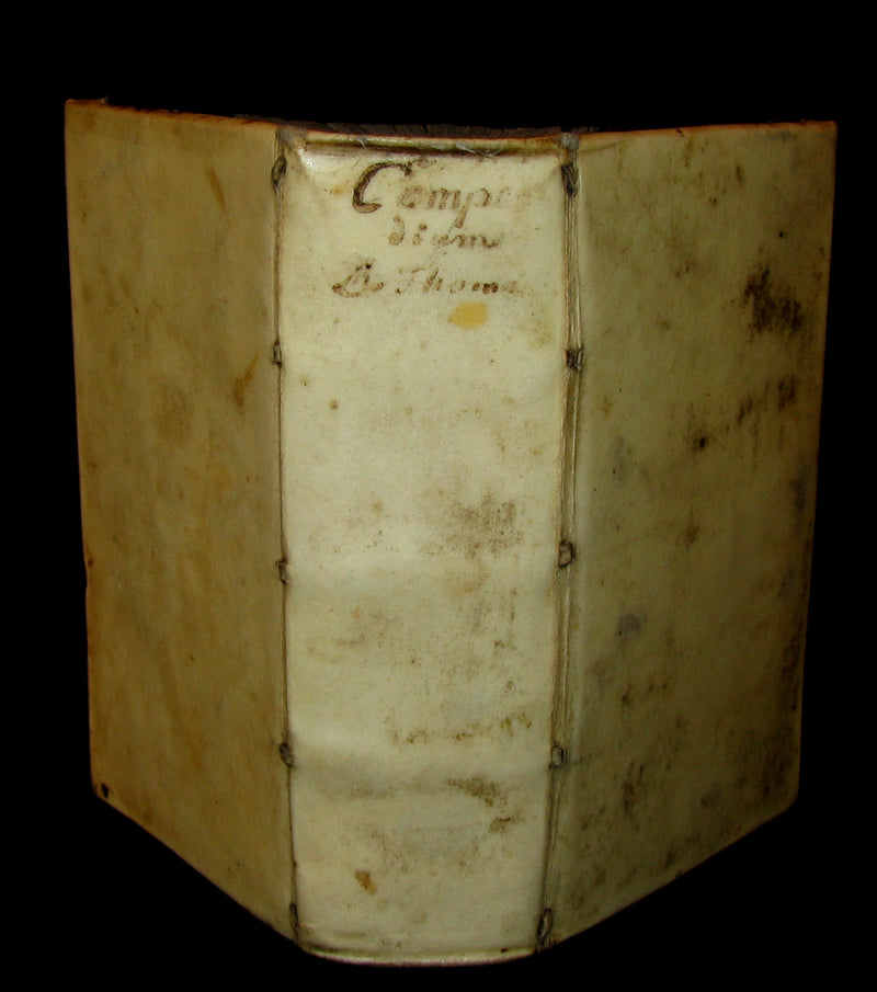 1661 Rare Vellum Book - Saint Thomas Aquinas ' Theologicae Summae Compendium.