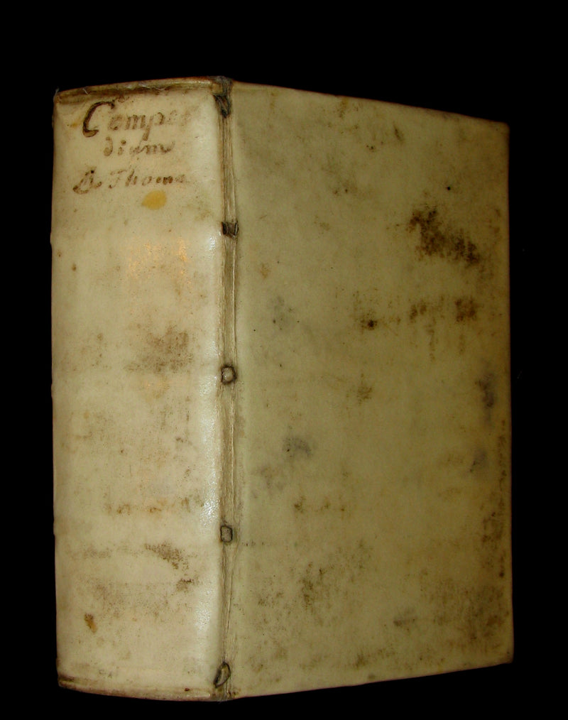 1661 Rare Vellum Book - Saint Thomas Aquinas ' Theologicae Summae Compendium.