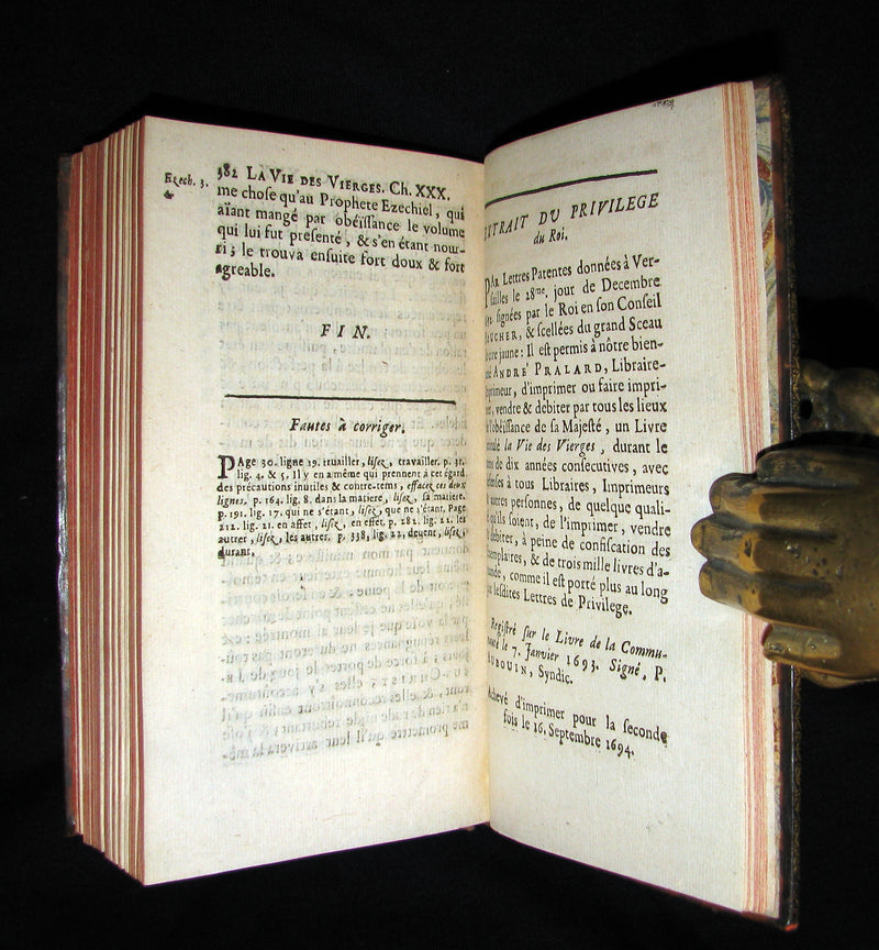 1695 Scarce French Book ~ The Life of Virgins, or the Duties and Obligations of Christian Virgins.