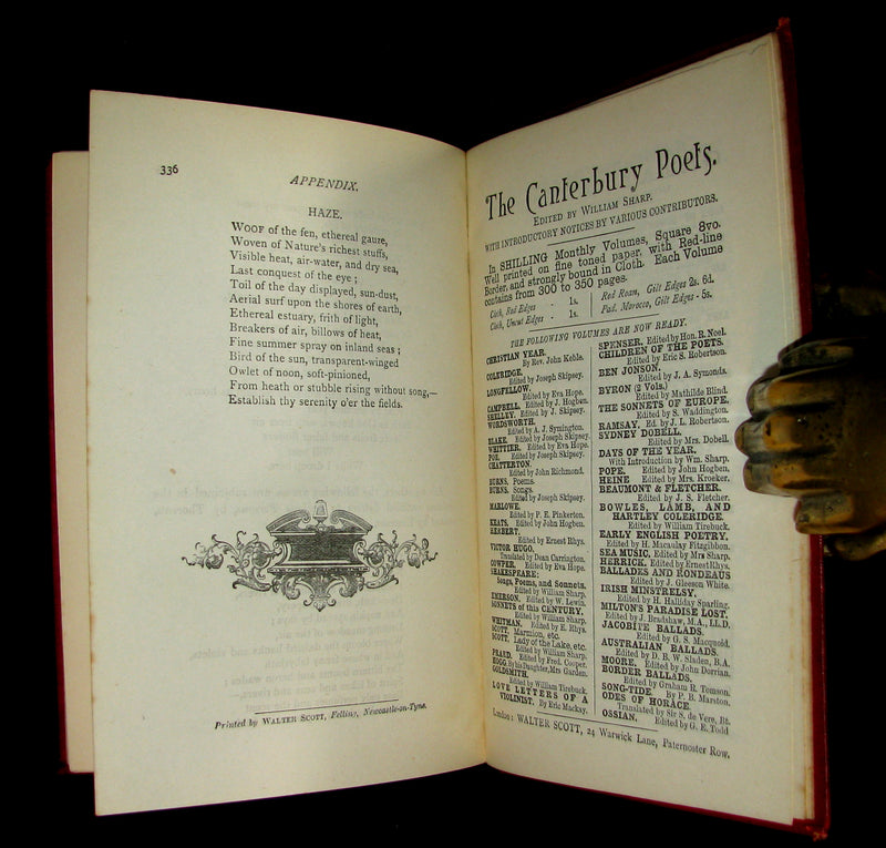 1888 Rare Victorian Book - WALDEN by Henry David Thoreau  with an introductory note by Will H Dircks