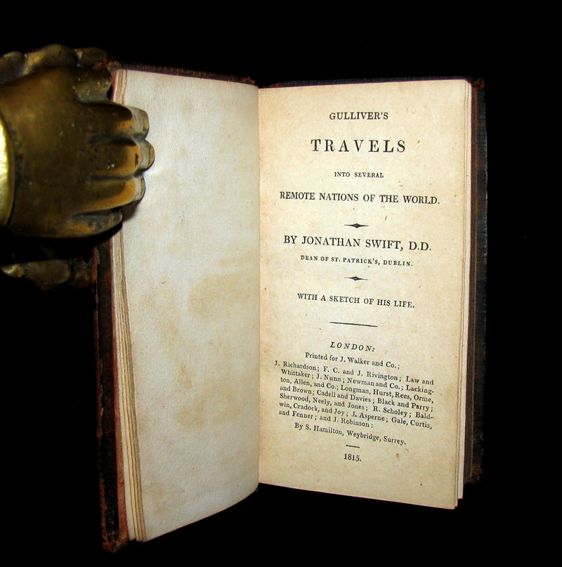 1815 Rare Book - Gulliver's Travels Into Several Remote Nations of the World. Jonathan Swift.