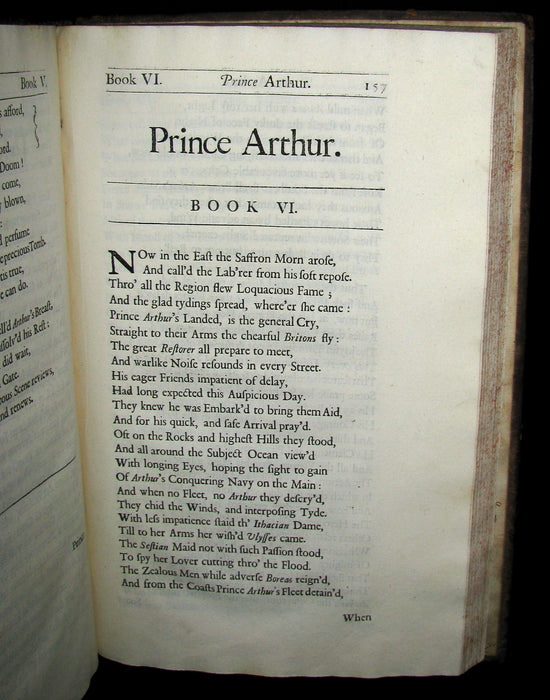 1695 Rare English Book ~ KING ARTHUR - Prince ARTHUR. An Heroick Poem. In Ten Books by Sir Richard Blackmore