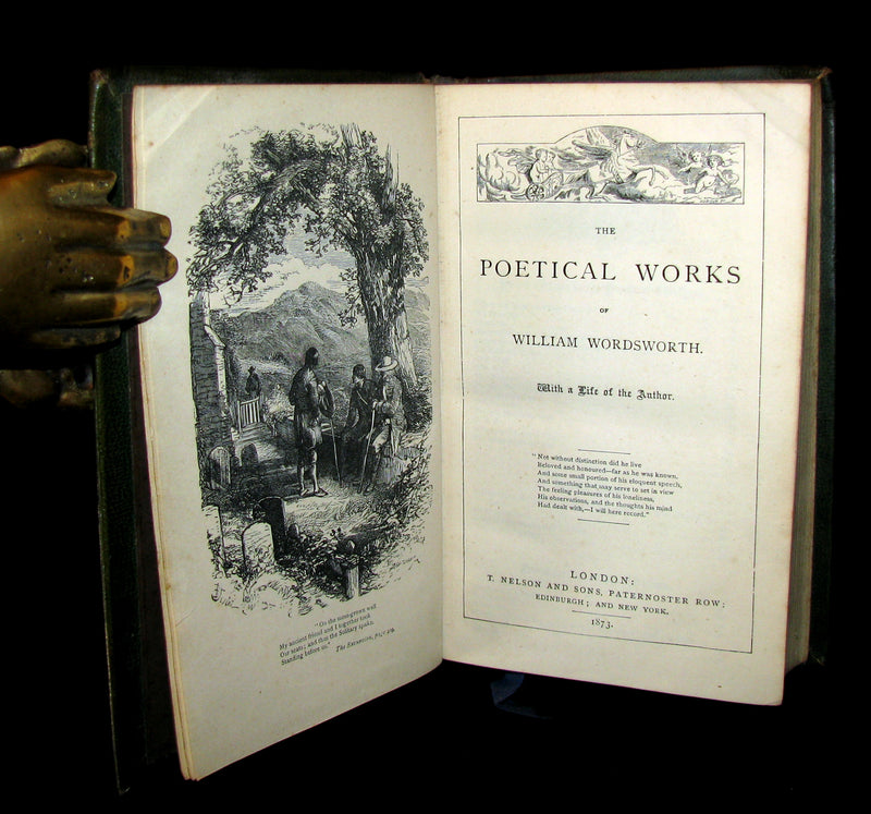 1873 Rare Victorian Book - The Poetical Works of WILLIAM WORDSWORTH illustrated