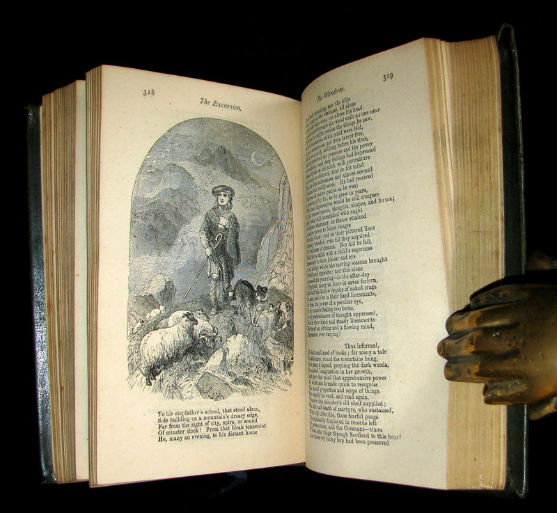 1873 Rare Victorian Book - The Poetical Works of WILLIAM WORDSWORTH illustrated