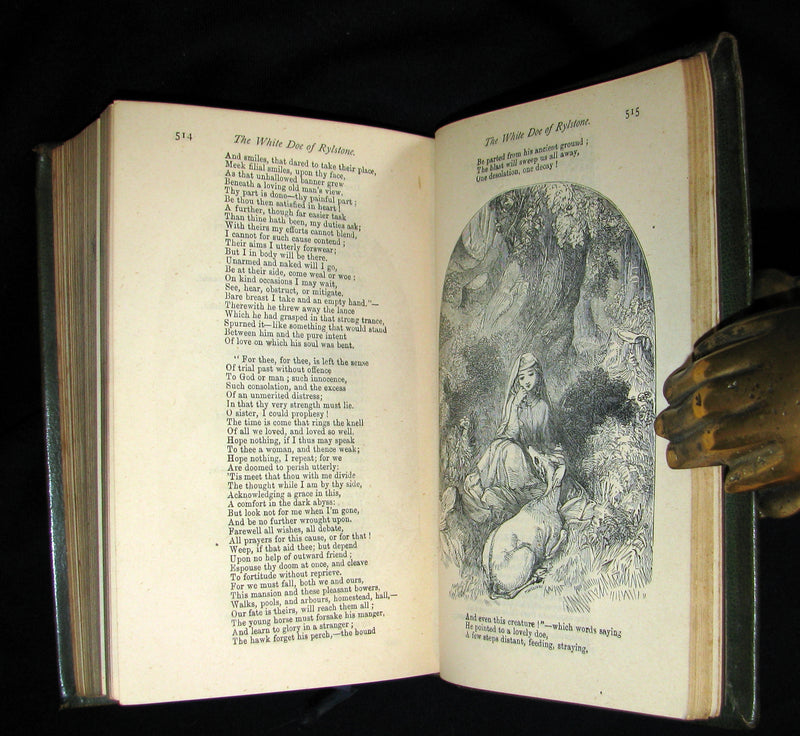 1873 Rare Victorian Book - The Poetical Works of WILLIAM WORDSWORTH illustrated