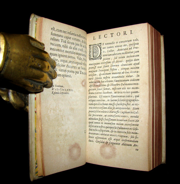 1667 Rare Vellum Book - Aurelius Prudentius Clemens - Roman Christian Poetry