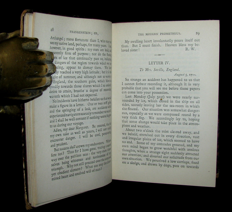 1888 Rare Book - FRANKENSTEIN  or, The Modern Prometheus by Mary Shelley