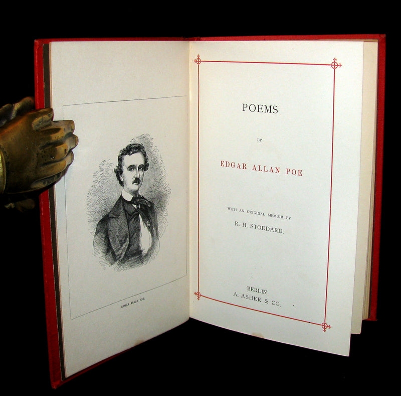 1880 Scarce Book - Poems by Edgar Allan POE (The Raven, Lenore, Ulalume, ...). Berlin Edition.