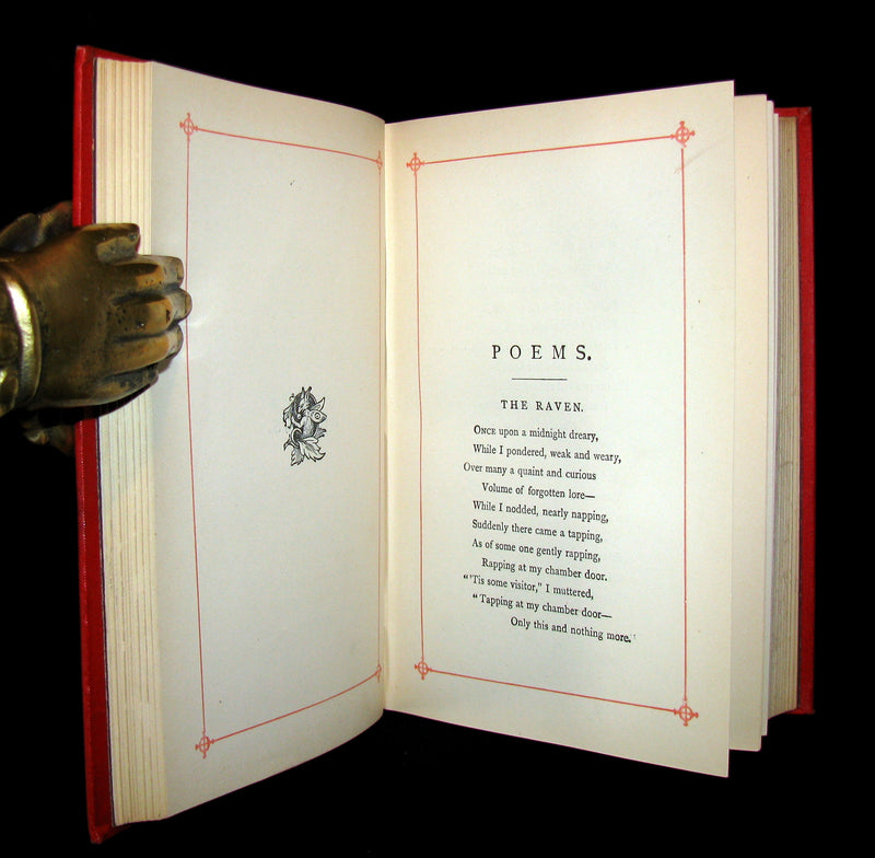 1880 Scarce Book - Poems by Edgar Allan POE (The Raven, Lenore, Ulalume, ...). Berlin Edition.