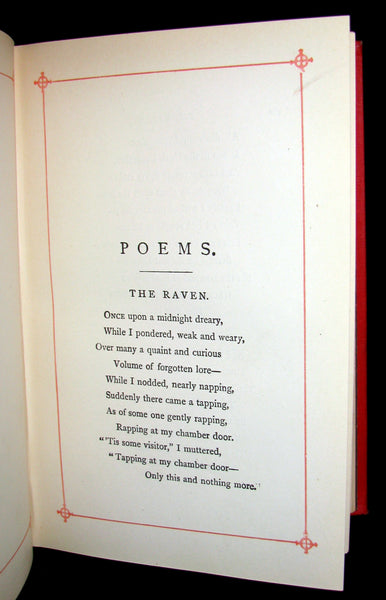 1880 Scarce Book - Poems by Edgar Allan POE (The Raven, Lenore, Ulalume, ...). Berlin Edition.