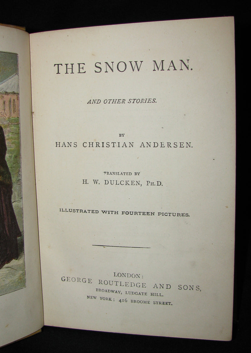 1890's Scarce Victorian Edition - Hans Christian Andersen - The Snow Man and Other Tales