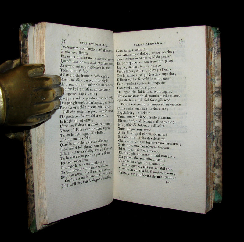 1812 Rare Italian Book set - Petrarch - Le Rime de Francesco Petrarca